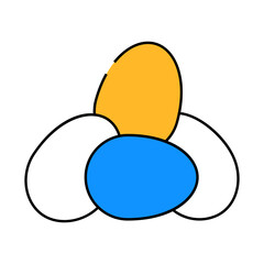 Fototapeta premium eggs chicken line icon vector. eggs chicken sign. isolated symbol illustration