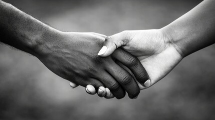Powerful Handshake in Monochrome