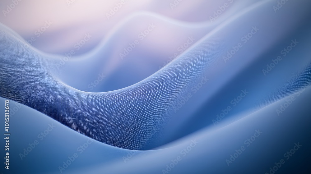 Poster a seamless abstract design features a fluid composition of soft blue and white tones, complete with 