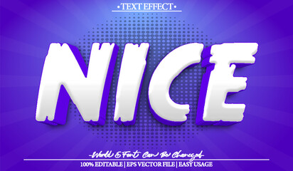 Nice Vector Text Effect Editable Alphabet  Retro Funny Super Purple Comic