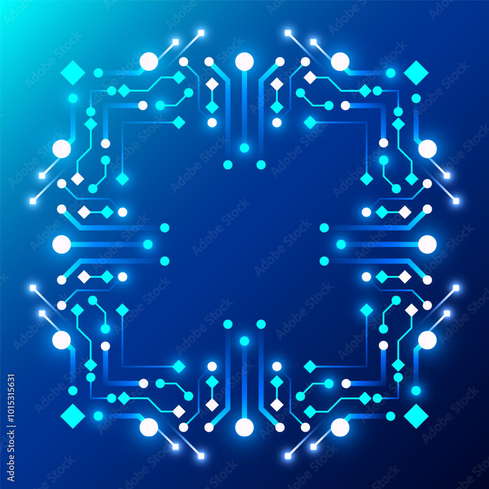 Aufkleber hud frames futuristic text box border frame scifi digital screen hologram panel empty banners for te