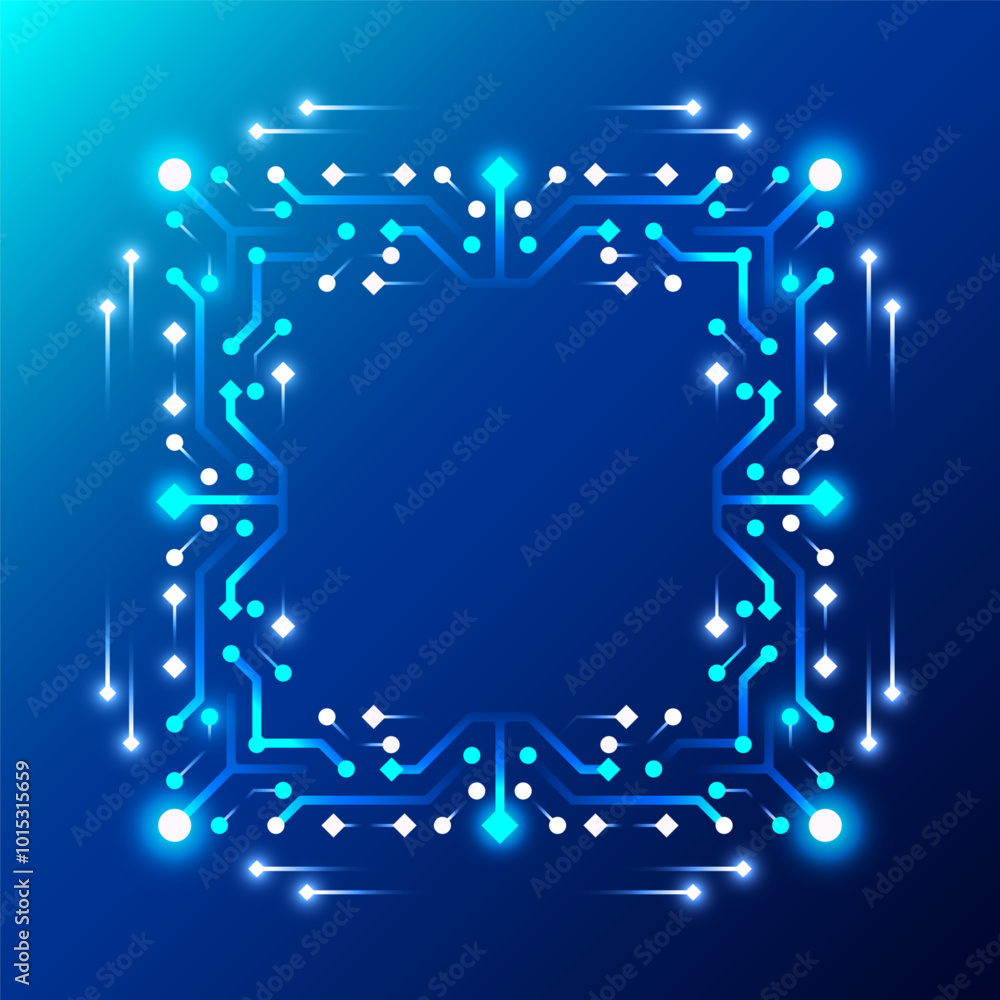 Poster hud frames futuristic text box border frame scifi digital screen hologram panel empty banners for te