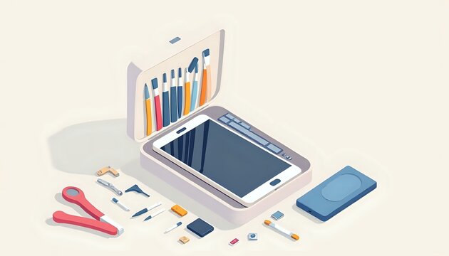 Professional Home Office Organization: Decluttered Desk Setup with Laptop and Office Supplies