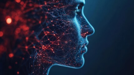 Digital connecting people for social media and business online networking system. Generated AI image