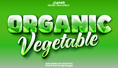 Organic Vegetable Vector Text Effect Editable Alphabet Green Healthy Vegan  Eating