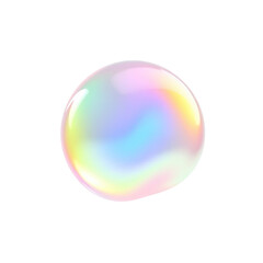 Rounded Glossy 3D Blob with Soft Rainbow Iridescence