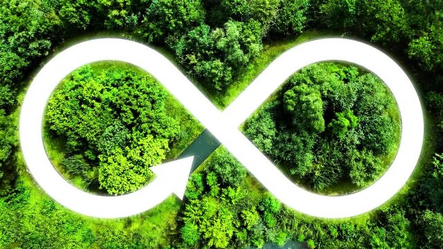Seamless Looping Sustainability Circular Economy Circularity Animation Motion graphics Symbol 