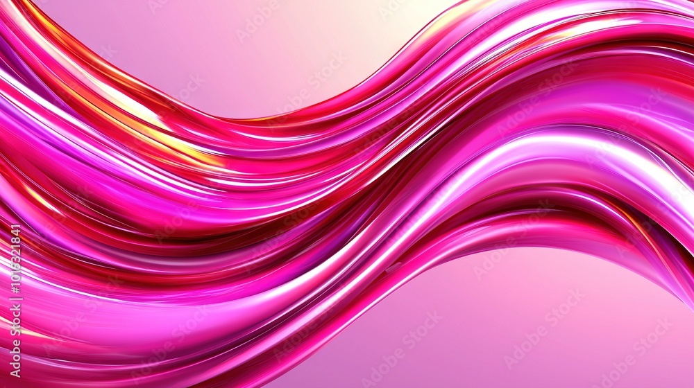 Poster   A detailed view of a pink background featuring curved patterns at the upper and lower edges of the image