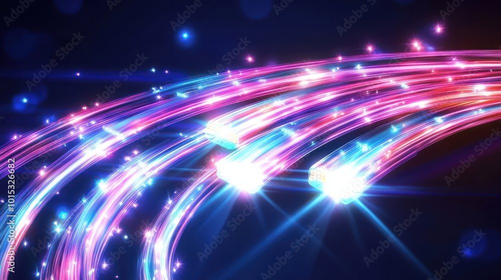 Aufkleber internet technology. data channel cable. cyber network of information flows. high speed internet