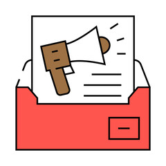 increased brand awareness line icon vector. increased brand awareness sign. isolated symbol illustration