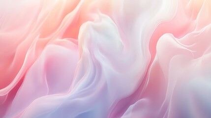 Obraz premium Soft Elegant Pastel Fabric Background with Waves of Pink and White