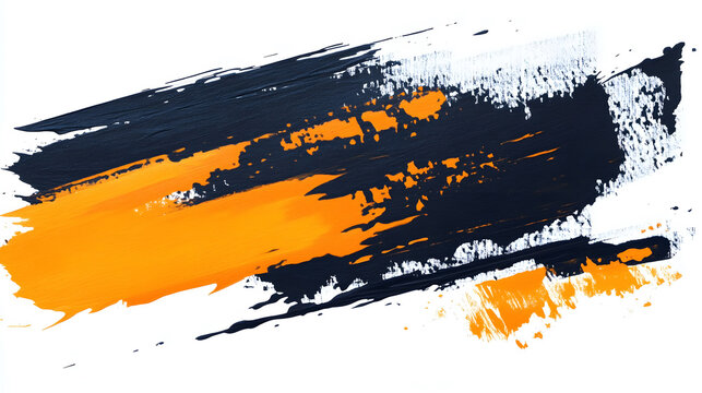 A bold acrylic background brush stroke with thick textured lines creating an abstract design