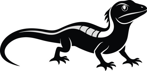 Reptile silhouette vector on white background illustration.eps