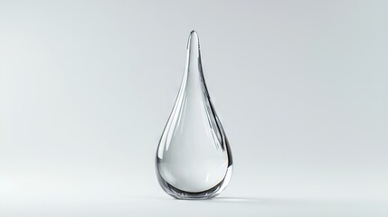 Fototapeta premium A white table has a clear water droplet on it, while a black and white photo of a white wall rests nearby