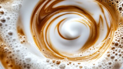 Fototapeta premium Swirling Caramel Delight: A Captivating Liquid Art