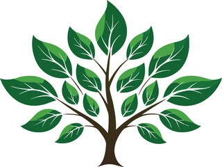 Tree leaves illustration vector art.eps