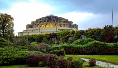 garden at the centennial hall in Wrocław, Lower Silesia, Poland. © Damian