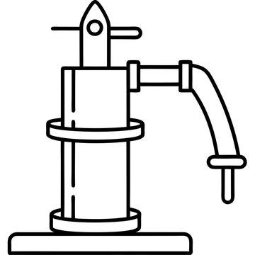 recommend clip art: Minimalist line art Vector A Irrigation Pumps