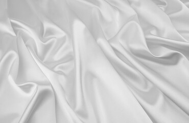 close up of white silk textured cloth background