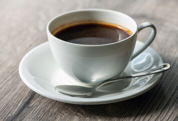 cup of coffee on white background