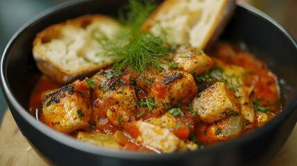 Fish stew with crusty bread