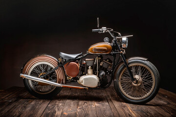 Fototapeta premium Creativity in action with unique motorcycle photography, a perfect combination of imagination and detail, ideal for bringing visual projects to life