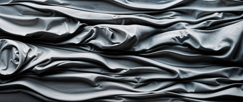 Macro abstract surface texture of gritty grey concrete with a flowing grooved curve chaotic pattern - background design banner.	