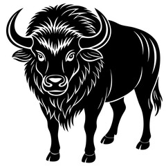illustration of a bull with white background 