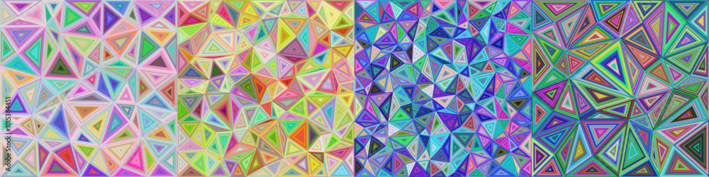 Poster abstract triangle polygon background set