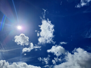 Clouds in summer sky natural background