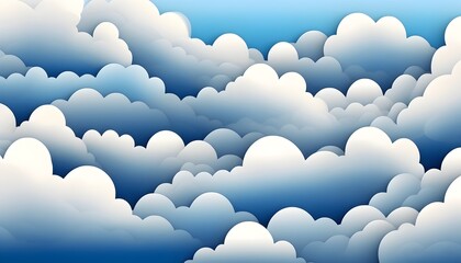 floating cloud frame design in blue and gold tones for text
