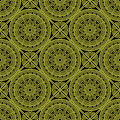 Pattern with crochet granny square with flowers wallpaper handmade decorative art design print	
