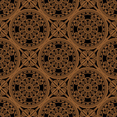 Pattern with crochet granny square with flowers wallpaper handmade decorative art design print	
