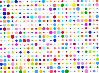 Полутоновый фон из цветных изолированных точек на прозрачной основе для текста и дизайна