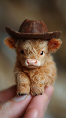 The World's Smallest Highland Cow: A Cuddly Cowboy Companion"