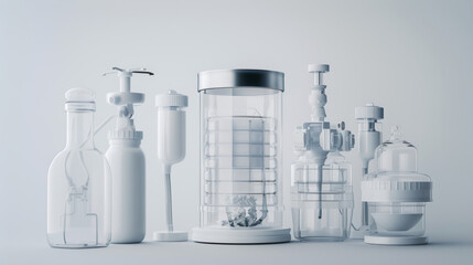 Naklejka premium Surgical suction canister for collecting fluids and debris