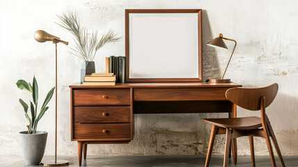 empty table for marketing, empty table with wooden frame, empty table for presentation