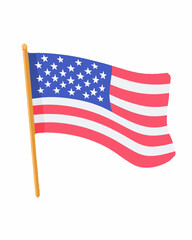 Fototapeta premium The american flag. Patriotic vector isolated on a white background. 