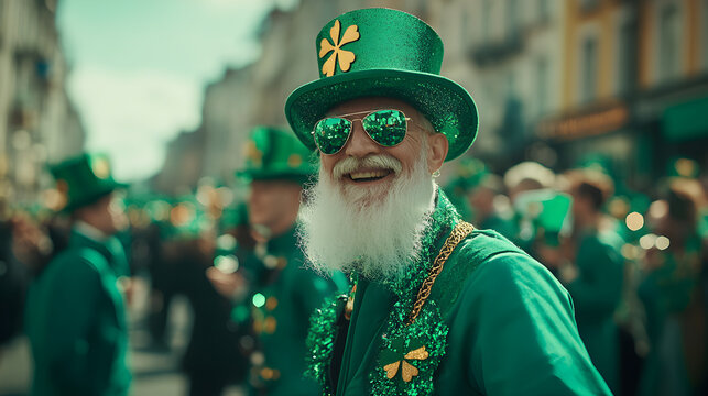 Vibrant St. Patrick’s Day Parade in Ireland: Celebrating Heritage with Green, White, and Gold Splendor