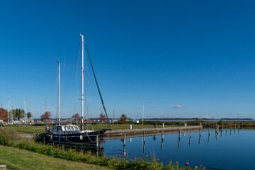 Marina in Denmark in the summer