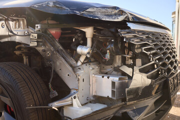 Severe Car Crash Damage Completely Wrecked Vehicles After a Major Collision Incident