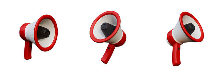 Megafon 3D render on transparent background