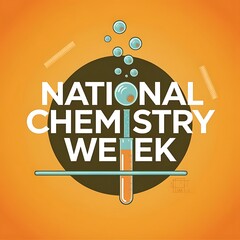 National Chemistry Week celebration with science-themed illustration for educational events or promotions