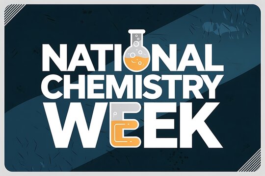 National Chemistry Week with lab flask illustration for educational events or promotional materials