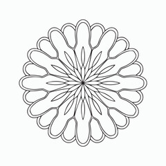 simple mandala coloring page, pattern mandala, geometric mandala vector design