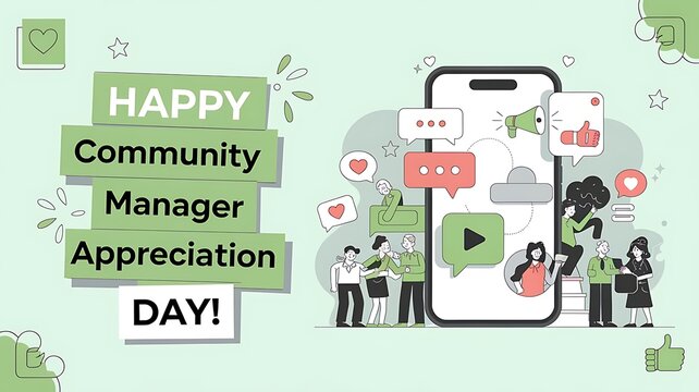 Community Manager Appreciation Day celebration with social media interaction for event posters or promotions
