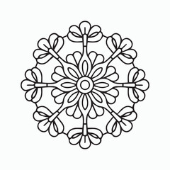 floral patterns kids Mandala Coloring Book,  wall art, tile design, kdp Book Interior, tattoo design and vector mandala line art