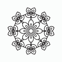 floral patterns kids Mandala Coloring Book,  wall art, tile design, kdp Book Interior, tattoo design and vector mandala line art