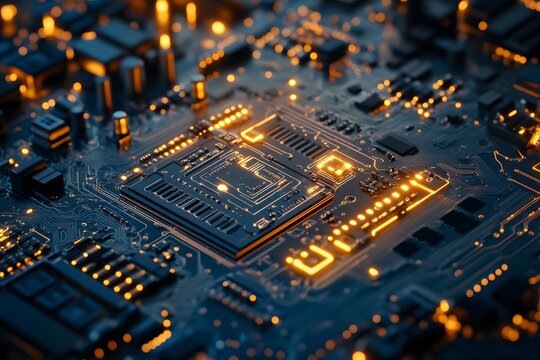 A close up of a complex quantum computer processor