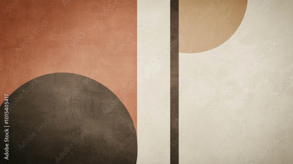 Aufkleber modern abstract background featuring a geometric design of circles and a vertical line, with a textu